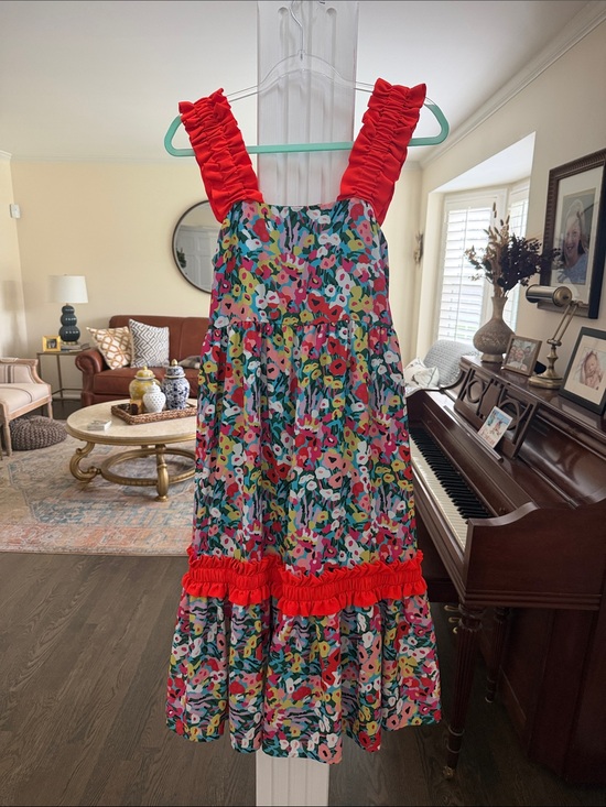 CROSBY by Mollie Burch Dresses & Skirts - CROSBY by Mollie Burch Multicolor Floral Sundress with Red Ruffle Straps